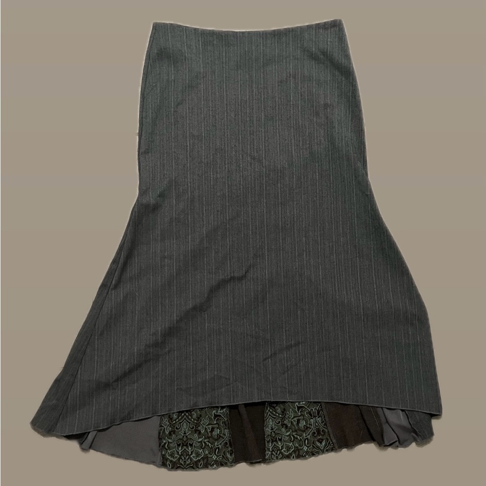 Chic Gray Pinstripe Skirt